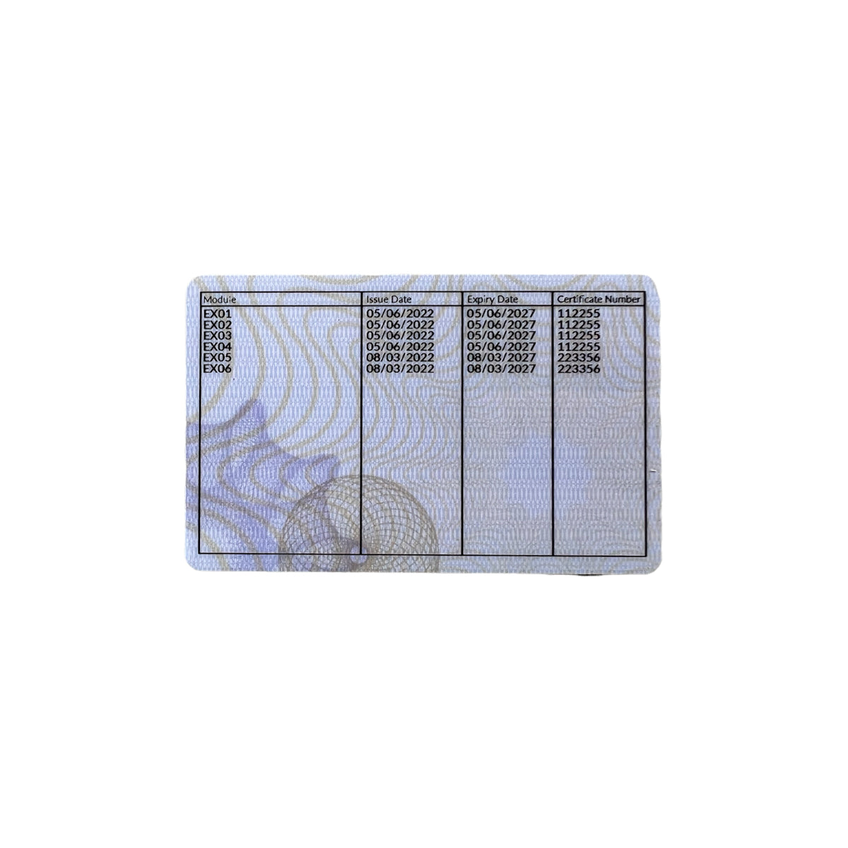 CompEx Replacement ID Card